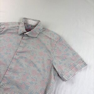 Robert Graham Shirt Mens Medium Geometric Button Up Classic Fit Casual Party